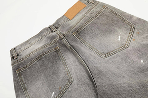 <span class=keywords><strong>Jeans</strong></span> de Mezclilla Rectos para <span class=keywords><strong>Hombre</strong></span>, Corte <span class=keywords><strong>Regular</strong></span>, Lavado Ahumado Antiguo, con Efecto Bigotes de Gato y Manchas de Pintura, Talla Grande - Product Image 5