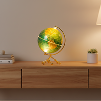 Nouveauté Cadeaux Wellfun Décoratif Table Accessoires Milieu Ornemental Terre Monde Globe Terre avec Lampe