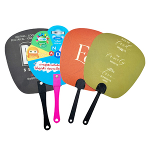 مبيع بالجملة مراوح يدوية مقبض بلاستيكي أحمر - Product Image 5