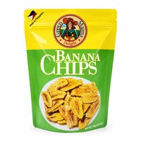 Zakje met gusseted bodem, ritssluiting, voor bananenchips, fruitchips, tropische snacks, distributeur, retailer, lage minimale bestelhoeveelheid