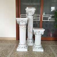 HY mariage décor maison résine pilier sol Vase fibre de verre fleur vase piédestal colonnes romaines