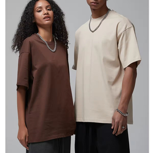 <span class=keywords><strong>T</strong></span>-shirts de haute <span class=keywords><strong>qualité</strong></span> en coton lourd 275gsm <span class=keywords><strong>T</strong></span>-shirts surdimensionnés avec logo personnalisé pour femmes et hommes - Product Image 1