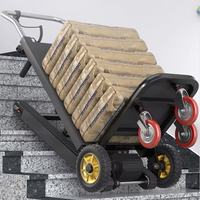 Chariot électrique pliable entièrement automatique pour monter les escaliers, robuste et silencieux, pour le transport de marchandises