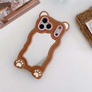Coque de téléphone portable antichoc avec miroir de maquillage 3D motif oreilles d'ours pour <span class=keywords><strong>iPhone</strong></span> 17 16 15 <span class=keywords><strong>14</strong></span> 13 12 11 <span class=keywords><strong>Pro</strong></span> Max – Coque arrière - Product Image 6