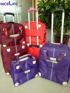 Unisex 20 Zoll Nylon Trolley Gepäckset Modisch wasserdicht faltbar mit Spinner Caster Tote Handtasche Reisende Alle Geschlechter - Product Image 3