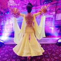 B-24069 personnalisé nouveau blackpool compétition robe de danse de salon haute qualité Chrisanne tissu robes de danse de salon à vendre