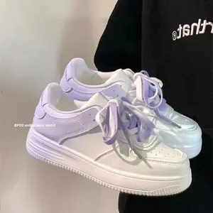 Sneakers da <span class=keywords><strong>Donna</strong></span> Bianche <span class=keywords><strong>Impermeabili</strong></span> con Lacci, Tomaia in PU, Fodera in Rete, Nuove <span class=keywords><strong>Scarpe</strong></span> Casual da Corsa Autunno 2025 - Product Image 6