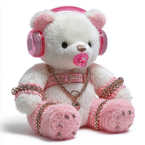 Sac à bandoulière en forme d'ours rose mignon, nouveau design, sac à main en fausse fourrure de dessin animé, sac à main en forme de tête d'ours en peluche, sac à jouets mignon pour fille enfant - Product Image 1