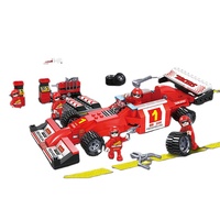 Blocs de construction éducatifs en plastique COGO Creative Racing Car, modèle de voiture DIY, jouets en briques