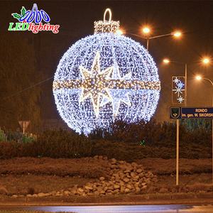 Esfera LED Impermeable con Marco de Hierro Hecho a Mano, Bola de Navidad Iluminada de Gran Tamaño <span class=keywords><strong>para</strong></span> Exhibición en Entrada de Grandes Centros Comerciales - Product Image 6