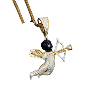 Pendentif Géométrique en Argent Sterling 925 Plaqué Rhodium avec Moissanite Taille Brillant et Sertissage Griffe, Bijoux Bling pour Rapper, Idéal pour le Dropshipping - Product Image 1