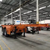 Semi-remorque châssis porte-conteneurs trois essieux 20/40 pieds à bas prix, capacité de charge maximale 60T