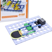 Kit électronique de circuits DIY de luxe 3198, jouet d'expérimentation scientifique, boîte en aluminium, manuel en anglais pour enfants