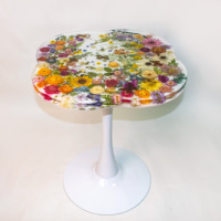 Artisanat fait à la main en résine plante et fleur artisanat pour meubles de maison ménage salon Table basse petite Table ronde