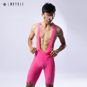 Pantalones Cortos de Ciclismo Personalizados OEM Mcycle, Transpirables, Compresivos, Sin Costuras, Acolchados, con Tirantes para Ciclismo - Product Image 2