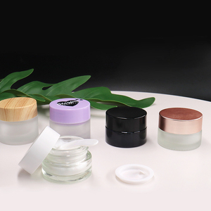 Pot en verre transparent/ambre de 30 g pour emballage cosmétique, à large ouverture, avec couvercle en aluminium noir – Fabricant - Product Image 6