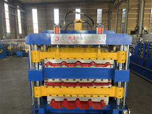 Tuile métallique d'<span class=keywords><strong>ardoise</strong></span> de toit de trois couches faisant la machine petit pain ondulé trapézoïdal de feuille de toit d'Ibr formant des <span class=keywords><strong>prix</strong></span> de machine - Product Image 5