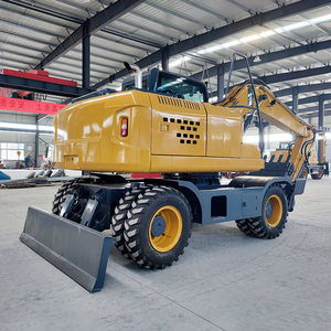 Precio de fábrica, excavadora de ruedas pesadas con orugas de goma de 15 toneladas, rueda de construcción de ingeniería, excavadora grande, Ensacadora de construcción de carreteras - Product Image 3