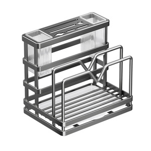 Support de rangement de cuisine multifonctionnel pour planche à découper, couvercles de casseroles, couteaux et baguettes, organisateur de comptoir rectangulaire - Product Image 5