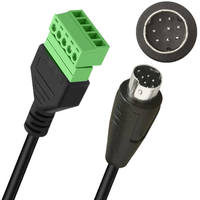 Reiner kupfer grüner 5p-Anschluss an Mini DIN 8Pin S-Video-Daten stromkabel