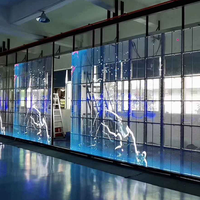 Écran LED transparent Decheng P7.8, garantie 5 ans, luminosité personnalisable, pixels pour centre commercial, atrium, balustrade en verre