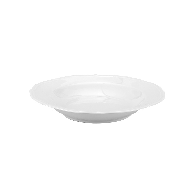 white 8 inches soup plate