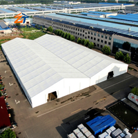 Tente d'entrepôt grande capacité pour tri logistique, auvent en alliage d'aluminium, couverture imperméable et durable, pour centre de distribution de marchandises et exposition