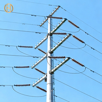 Poteau tubulaire en acier galvanisé à chaud basse tension 10m 12m 15m, indice de protection IP66, 6 prises, certifié ISO9001, pour distribution électrique