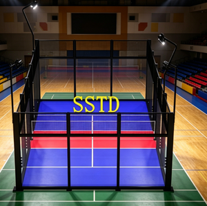 Terrain de compétition de padbol hybride professionnel 2-en-1 intégré, <span class=keywords><strong>cage</strong></span> d'entraînement multisports (<span class=keywords><strong>mini</strong></span> <span class=keywords><strong>football</strong></span> et padel), ensemble complet standard - Product Image 3