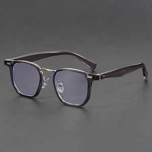 Monturas de gafas de hombre de alta calidad Bloqueo de luz azul Negro Plata Oro Plástico Metal Irregular cuadrado Computadora 2025 - Product Image 2