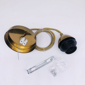 <span class=keywords><strong>Support</strong></span> de lampe à suspension en verre style vis antique <span class=keywords><strong>E27</strong></span> avec fil de suspension 250V, accessoire de suspension au plafond DD-002 - Product Image 3