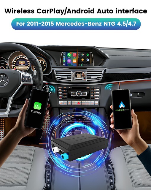 Wireless CarPlay Interface Android Auto Decord for 2012-2014 Mercedes-Benz NTG4.5/4.7 Android Auto Navigation Airplay