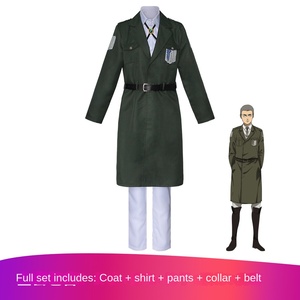 Tấn công Đại Gia mùa 4 trench coat điều tra quân Đoàn Trung Đoàn cosplay phù hợp với quân đội màu xanh lá cây - Product Image 6