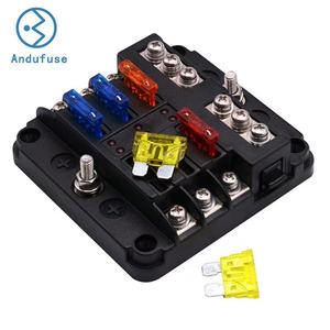 <span class=keywords><strong>Caja</strong></span> <span class=keywords><strong>de</strong></span> <span class=keywords><strong>Fusibles</strong></span> Andufuse <span class=keywords><strong>de</strong></span> 6 Circuitos ATC ATO con Terminal <span class=keywords><strong>de</strong></span> Tornillo <span class=keywords><strong>de</strong></span> Bus Negativo y Cubierta <span class=keywords><strong>de</strong></span> Plástico a Prueba <span class=keywords><strong>de</strong></span> Humedad para Autocaravanas, Motocicletas y Piezas <span class=keywords><strong>de</strong></span> Automóviles - Product Image 1