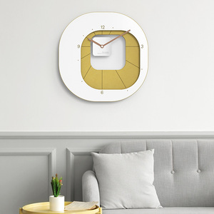 Wall <b>Clock</b> Geometric Shape <b>Silent</b> Quartz Movement Battery Powered Living Room Decor Modern Minimalist Design - Product Image 3