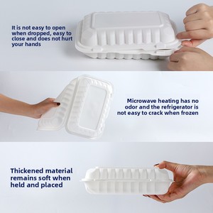 Boîte à lunch jetable, boîte à hamburger américaine, boîte carrée à emporter, boîte en plastique pour emporter, boîte à repas rapide en PP, vente en gros - Product Image 3