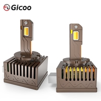 Nuevos Faros LED Gicoo Tricolor 6000K 12V D1s Serie D Canbus para Instalación Universal 20000 Lúmenes