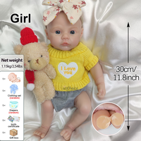 Poupée bébé fille réaliste en silicone souple de 12 pouces, adorable et mignonne, pour les petits enfants, cadeau