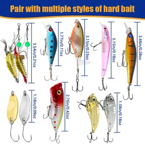 LUSHAZER Ensemble de leurres de pêche artificiels Cadeau de Noël Leurres Minnow VIB Spoon Lures Bass Trout Fishing Baits Kit for Anglers - Product Image 4