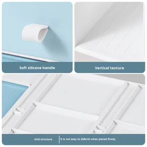 Organisateur de <span class=keywords><strong>bureau</strong></span> minimaliste à un seul niveau en plastique pour étudiants, étagère modulaire et rangement pour dortoir, maison ou <span class=keywords><strong>bureau</strong></span> - Product Image 4