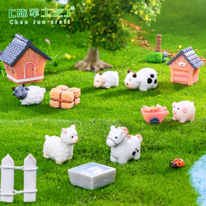 Miniatures décoratives Weij Moss pour micro-paysages : Adorables moutons et cochons pour ferme, accessoires de décoration de jardin DIY - Product Image 3