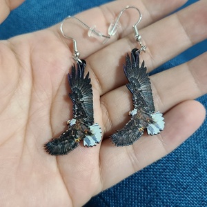 SC Offre Spéciale Résine de Bande Dessinée Femmes Boucles D'oreilles Délicat Hibou Perroquet Acrylique Boucles D'oreilles Laser Cut Colibri Oiseaux Balancent Boucles D'oreilles - Product Image 5