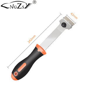 Herramienta de limpieza de vidrio, raspador de eliminación de pegatinas, raspador de afeitar de mango largo E47O - Product Image 1