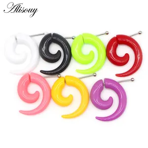 Alisouy Acrylic Cheater Fake Spiral Ear Taper Stretcher Expanders Gauge Tunnel And Plugs Earlobe Earring Piercing Body Jewelry