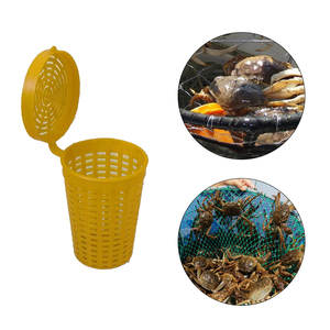 Boîte à appâts en plastique de pêche appâts de pêche Cage piège mangeoire support boîte pour poisson crevettes ver de terre crabe poisson-chat filet coulé - Product Image 3