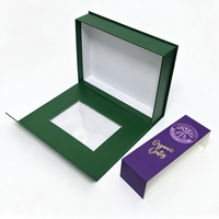Boîte cadeau magnétique à couvercle rabattable personnalisée, emballage de dattes arabes, boîte cadeau de luxe, boîte de présentation rigide avec fenêtre