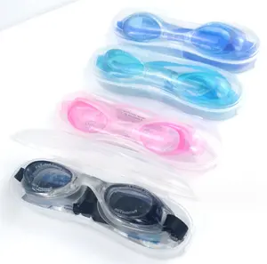 Gafas de natación antiniebla de carreras profesionales Jetshark, gafas de protección ocular para niños y adultos, junta de silicona, venta al por mayor en caja