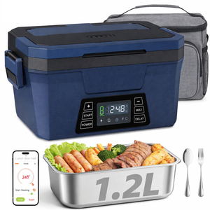 Boîte à lunch chauffante électrique sans fil Herrfilk 13,2 V haute puissance, <span class=keywords><strong>avec</strong></span> <span class=keywords><strong>batterie</strong></span> <span class=keywords><strong>rechargeable</strong></span> et minuterie extra-longue - Product Image 1