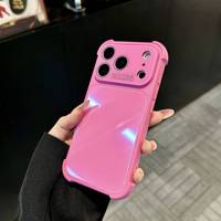 Coque de téléphone de luxe en verre trempé pour iPhone 17 13 14 15 16 Pro Max 18 Pro, coque arrière antichoc Candy, protection intégrale