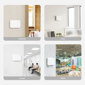 एरोपलस ए 100 वाइफी (2.4 जी/5 जी) ईथरनेट ने उच्च सटीकता वाले बहु-सेंसर इनडोर वायु गुणवत्ता मॉनिटर ध्वनि अलार्म - Product Image 6